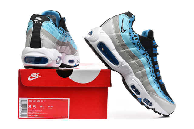 [plus-size shoes]@ir Max 95 Blue Leopard Print Sneakers Running Shoes 29038282