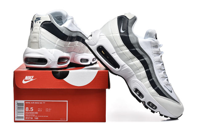 [plus-size shoes]@ir Max 95 White Grey Black Gradient Air Cushion Running Shoes 29044769
