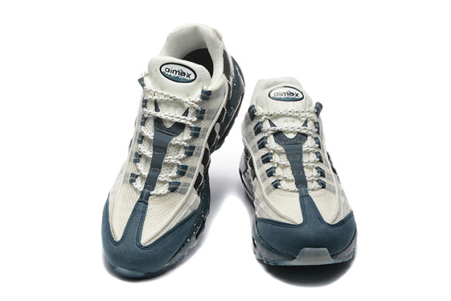 [plus-size shoes]@ir Max 95 White Teal  Just Do It  Print  Air Cushion Running Shoes 29045031