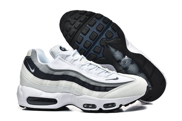 [plus-size shoes]@ir Max 95 White Grey Black Gradient Air Cushion Running Shoes 29044769