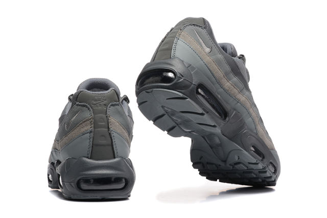 [plus-size shoes]@ir Max 95 Dark Grey Mesh  Air Cushion Running Shoes 29045255