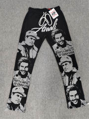 1:1 Top Quality Black Red Cough Syrup Portrait Sweatpants
