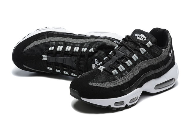 [plus-size shoes]@ir Max 95 Black White Gradient Safari Print Running Shoes 29066651