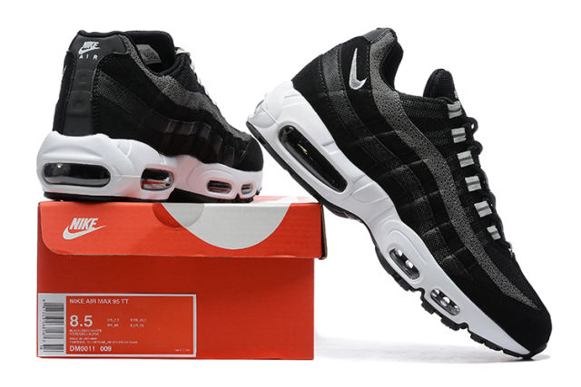 [plus-size shoes]@ir Max 95 Black White Gradient Safari Print Running Shoes 29066651