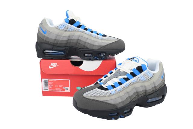 [plus-size shoes] @ir Max 95 Grey Blue Retro Running Shoes 28971784