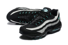 [plus-size shoes]@ir Max 95 Black White Teal Mesh  Air Cushion Running Shoes 29045309