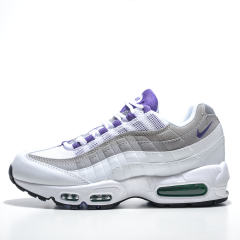 [plus-size shoes]@ir Max 95 White Purple Gradient  Air Cushion Running Shoes 29045643