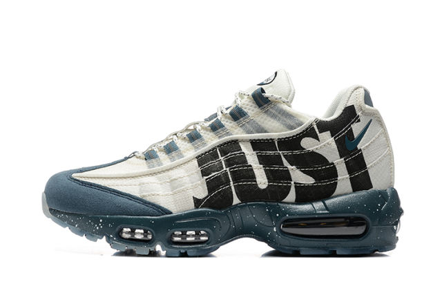 [plus-size shoes]@ir Max 95 White Teal  Just Do It  Print  Air Cushion Running Shoes 29045031