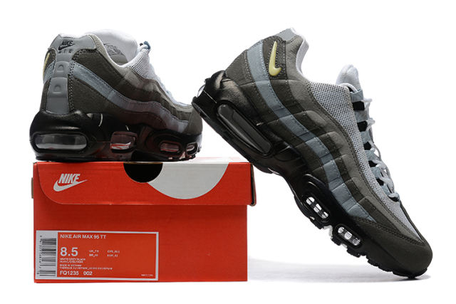 [plus-size shoes]@ir Max 95 Grey Black Multi-Tone Gradient Air Cushion Casual Sneakers 29066638