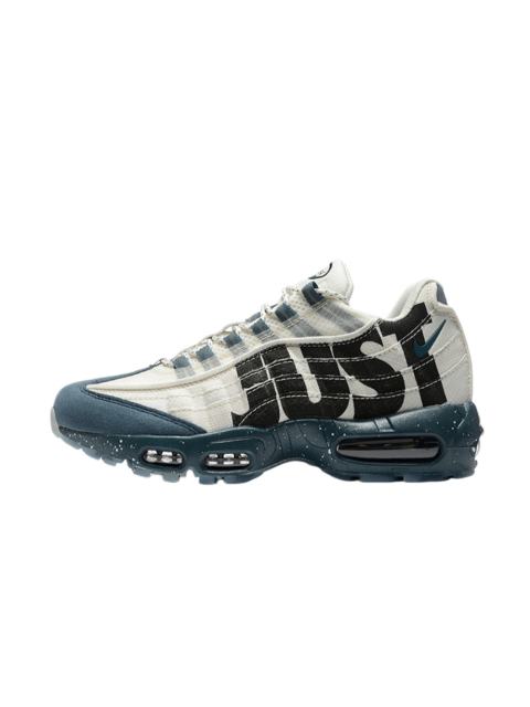[plus-size shoes]@ir Max 95 White Teal  Just Do It  Print  Air Cushion Running Shoes 29045031