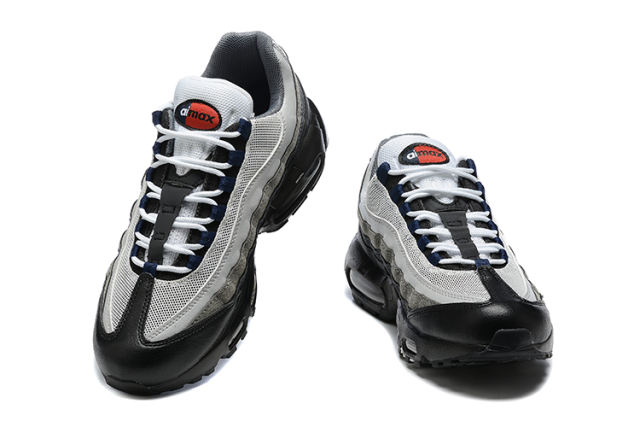 [plus-size shoes]@ir Max 95 Black Grey Gradient Wave Strip Running Shoes 29066602