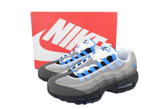[plus-size shoes] @ir Max 95 Grey Blue Retro Running Shoes 28971784