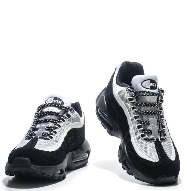 [plus-size shoes]@ir Max 95 Black White Breathable Air Cushion Running Shoes 29045669