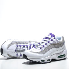 [plus-size shoes]@ir Max 95 White Purple Gradient  Air Cushion Running Shoes 29045643