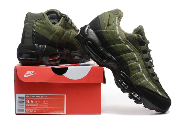 [plus-size shoes]@ir Max 95 x Undefeated Olive Black  Air Cushion Running Shoes 29043573