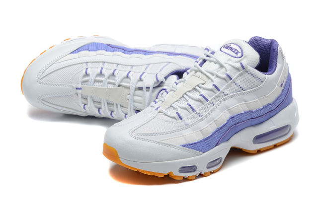 [plus-size shoes]@ir Max 95 White Purple Gum Sole Air Cushion Casual Sneakers 29066521
