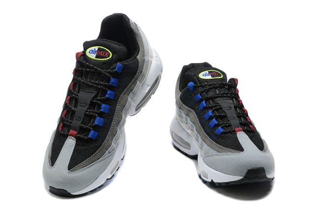 [plus-size shoes]@ir Max 95 Grey Black Neon Gradient  Air Cushion Casual Sneakers 29066616