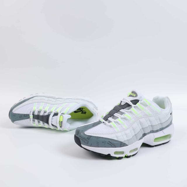 [plus-size shoes]@ir Max 95  White Grey Volt Breathable Mesh Running Shoes 29064534