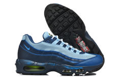 [plus-size shoes]@ir Max 95 Blue Gradient Mesh  Air Cushion Running Shoes 29043566