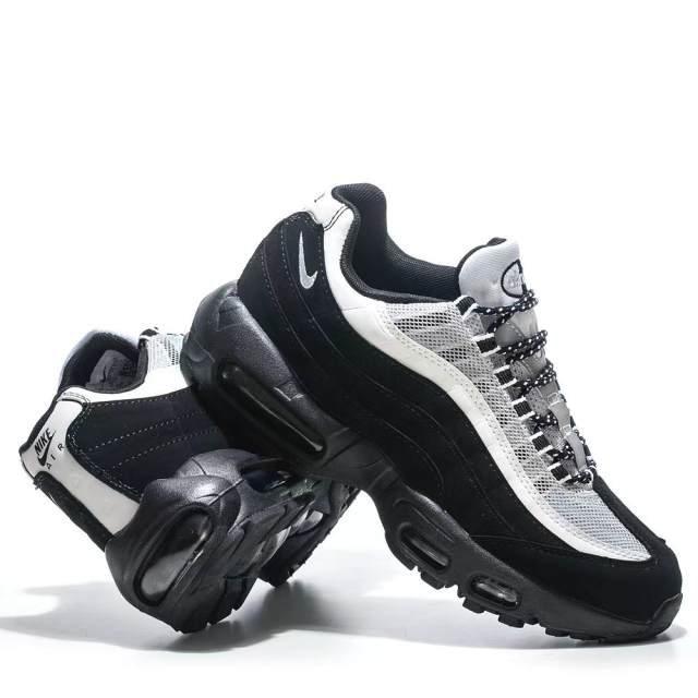 [plus-size shoes]@ir Max 95 Black White Breathable Air Cushion Running Shoes 29045669