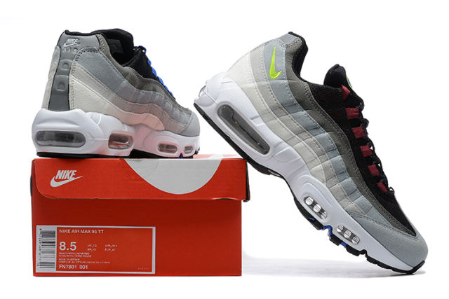 [plus-size shoes]@ir Max 95 Grey Black Neon Gradient  Air Cushion Casual Sneakers 29066616