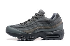 [plus-size shoes]@ir Max 95 Dark Grey Mesh  Air Cushion Running Shoes 29045255