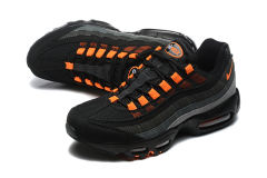 [plus-size shoes]@ir Max 95 Black Grey Orange Mesh  Air Cushion Running Shoes 29045251