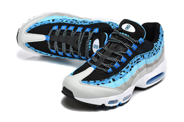 [plus-size shoes]@ir Max 95 Blue Leopard Print Sneakers Running Shoes 29038282