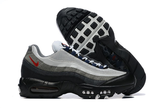 [plus-size shoes]@ir Max 95 Black Grey Gradient Wave Strip Running Shoes 29066602