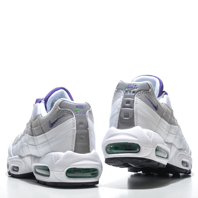 [plus-size shoes]@ir Max 95 White Purple Gradient  Air Cushion Running Shoes 29045643