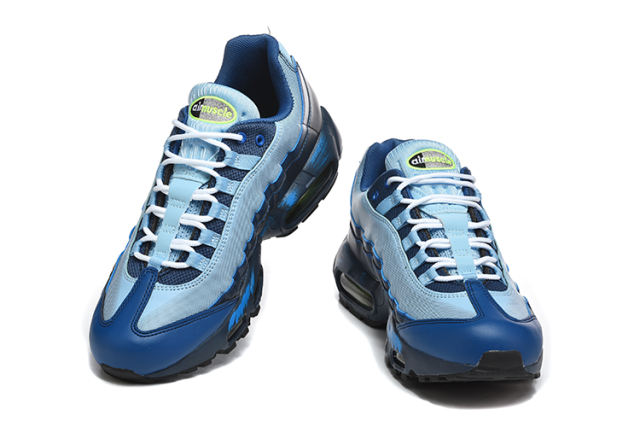 [plus-size shoes]@ir Max 95 Blue Gradient Mesh  Air Cushion Running Shoes 29043566