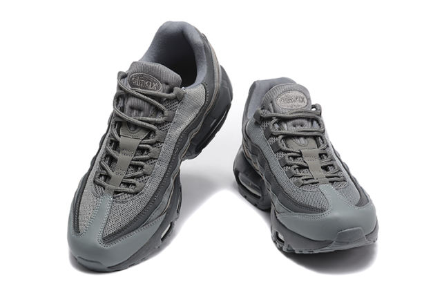 [plus-size shoes]@ir Max 95 Dark Grey Mesh  Air Cushion Running Shoes 29045255
