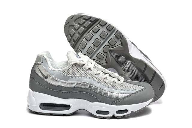 [plus-size shoes]@ir Max 95  Silver Grey Retro Sneakers Running Shoes 29038279