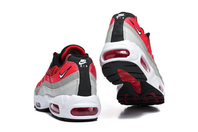 [plus-size shoes]@ir Max 95 Black Red Grey Gradient Stripe Air Cushion Retro Running Shoes 29247380