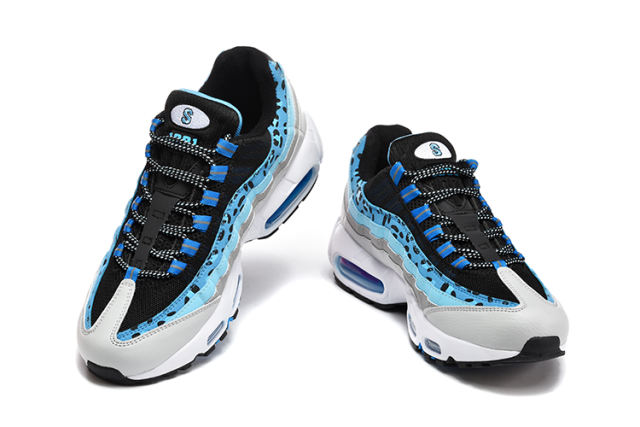 [plus-size shoes]@ir Max 95 Blue Leopard Print Sneakers Running Shoes 29038282
