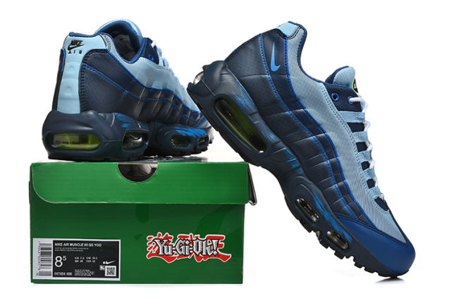 [plus-size shoes]@ir Max 95 Blue Gradient Mesh  Air Cushion Running Shoes 29043566