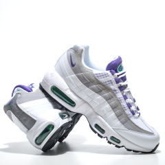 [plus-size shoes]@ir Max 95 White Purple Gradient  Air Cushion Running Shoes 29045643