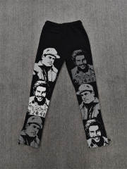 1:1 Top Quality Black Blue Cough Syrup Portrait Sweatpants