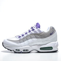 [plus-size shoes]@ir Max 95 White Purple Gradient  Air Cushion Running Shoes 29045643