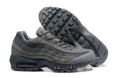 [plus-size shoes]@ir Max 95 Dark Grey Mesh  Air Cushion Running Shoes 29045255