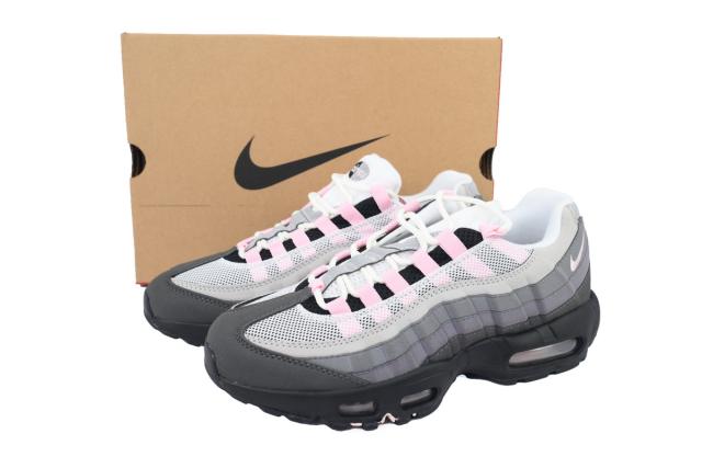 [plus-size shoes]  @ir Max 95 Grey Pink Retro Running Shoes 28971651
