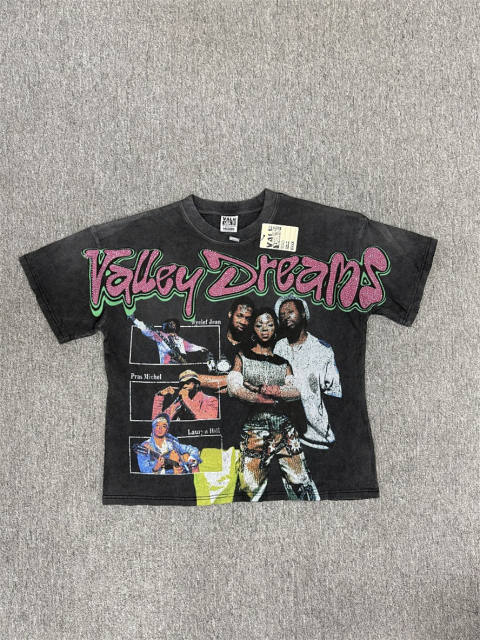 High Quality Vale Forever Black Collage Photo Graphic T-Shirt