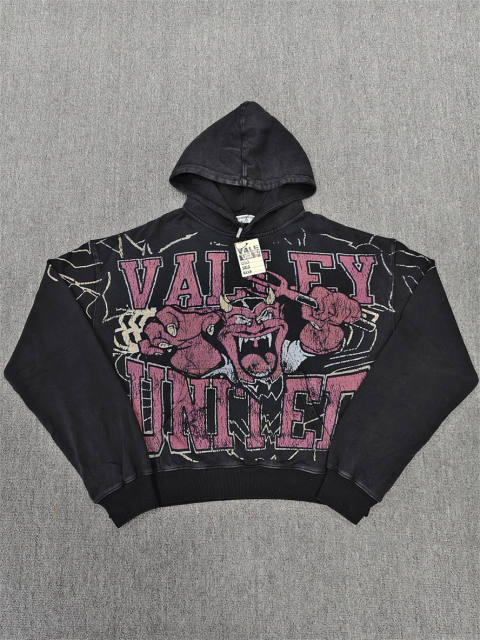 1:1 Quality Vale Forever Vale Forever Valley United Devil Monster Vintage Pullover Hoodie