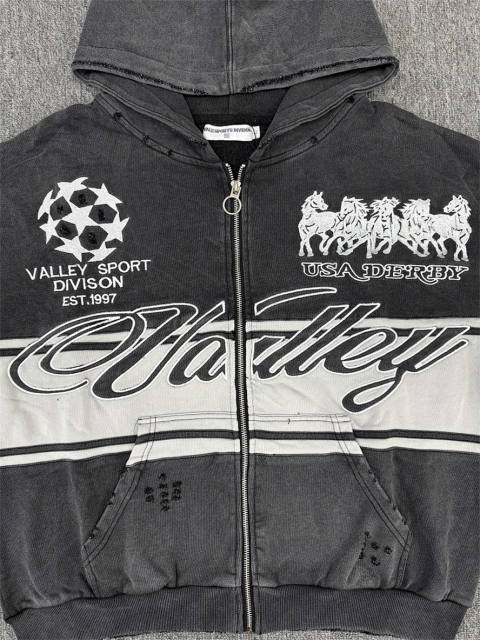 1:1 Quality Vale Forever Vale Forever Valley Sport Division USA Derby Vintage Zip Up
