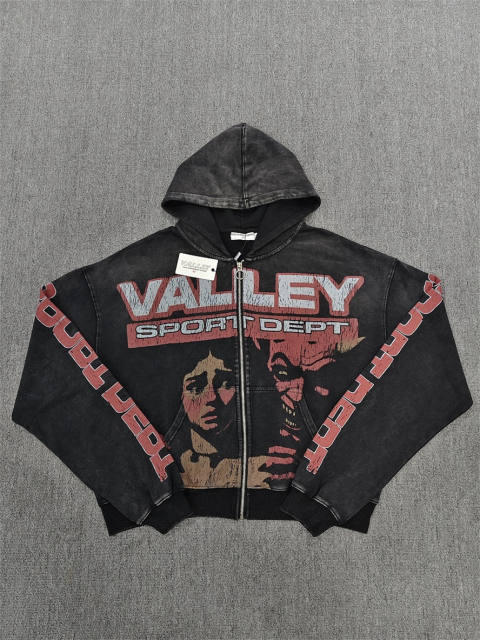 1:1 Quality Vale Forever Vale Forever Black Red Sport Dept Hoodie