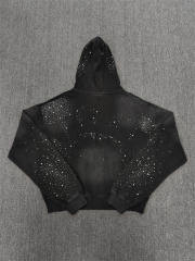 1:1 Quality Valley Dreams Rhinestone Chenille Zip Up Hoodie