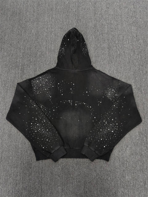 1:1 Quality Valley Dreams Rhinestone Chenille Zip Up Hoodie