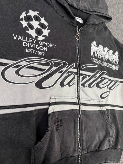 1:1 Quality Vale Forever Vale Forever Valley Sport Division USA Derby Vintage Zip Up