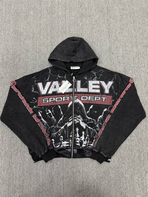 1:1 Quality Vale Forever Valley Sport Dept Chess Vintage Zip Up Hoodie