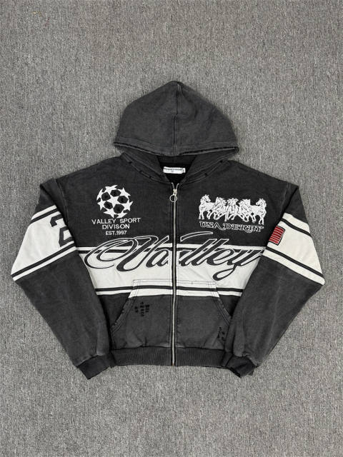 1:1 Quality Vale Forever Vale Forever Valley Sport Division USA Derby Vintage Zip Up